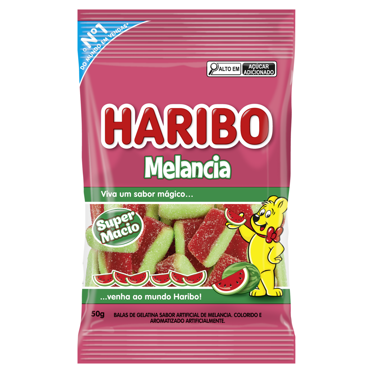 BALA DE GELATINA HARIBO MELANCIA 50G