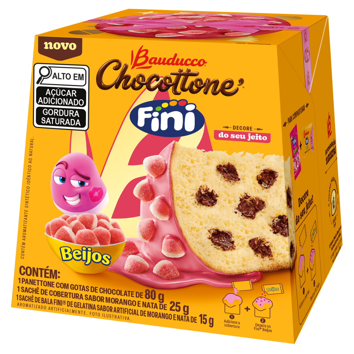 MINI CHOCOTTONE BAUDUCCO BEIJOS 80GR