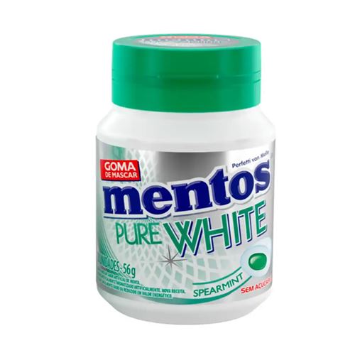 MENTOS GARRAFA PURE WHITE SPEARMINT 6X56G 336G