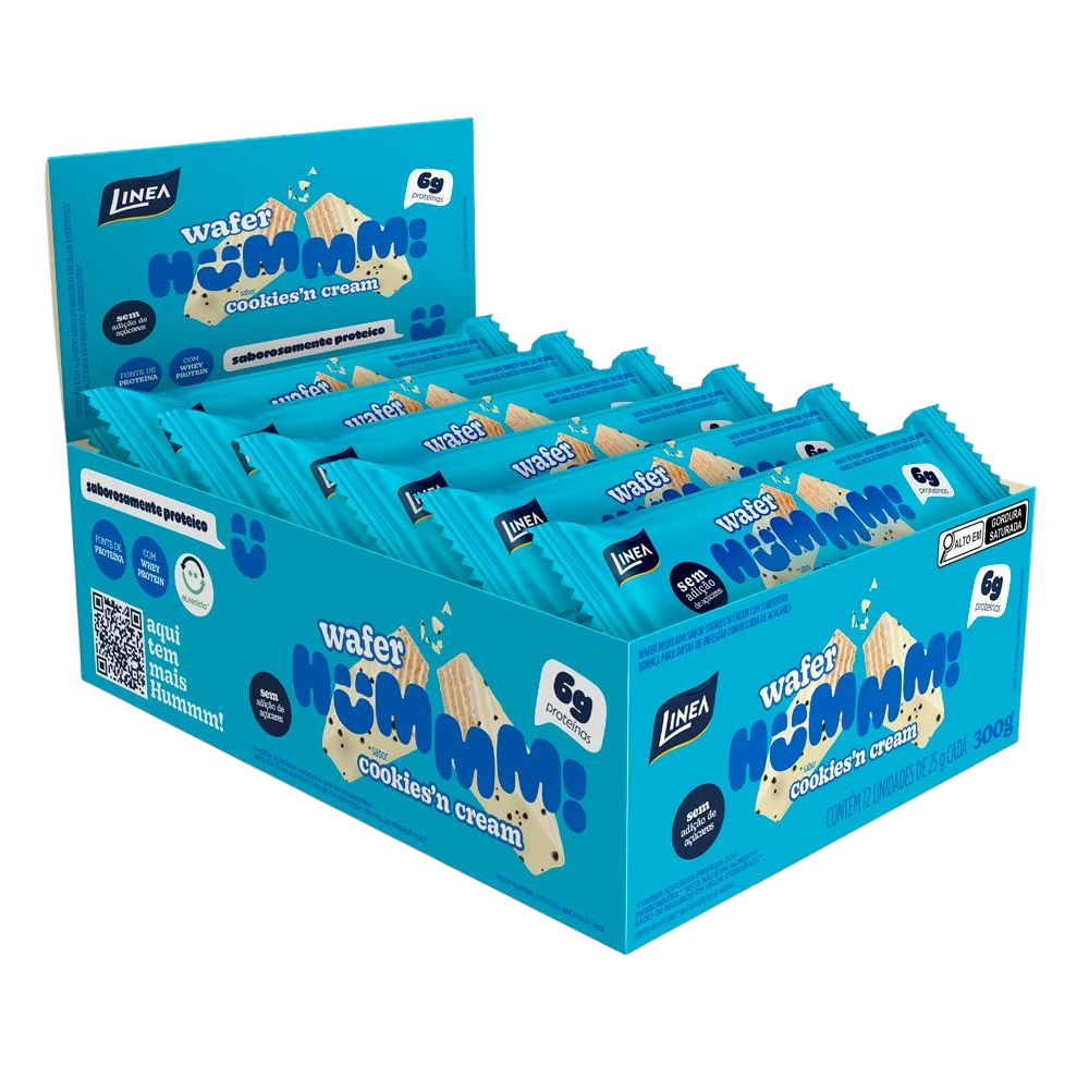 WAFER PROTEÍNA LINEA COOKIES'N CREAM 12X25G