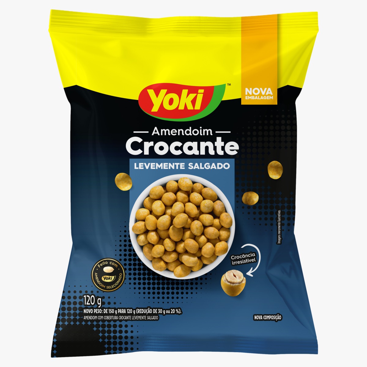 AMENDOIM YOKI CROCANTE LEVEMENTE SALGADO 120G