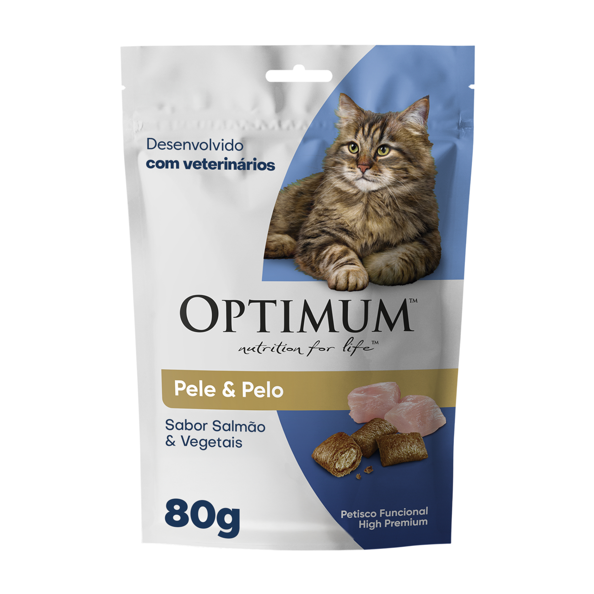 OPTIMUM CAT SACHÊ SALMÃO E VEGETAIS 80G