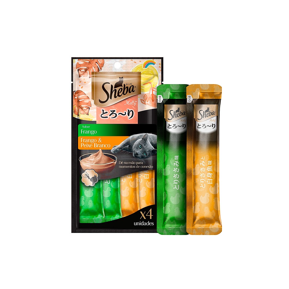 SHEBA SACHÊ FRANGO E SALMÃO 4X24G