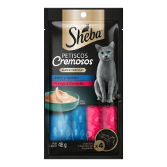 SHEBA SACHÊ DE ATUM E SALMÃO & FRANGO E CAMARÃO 4X48G