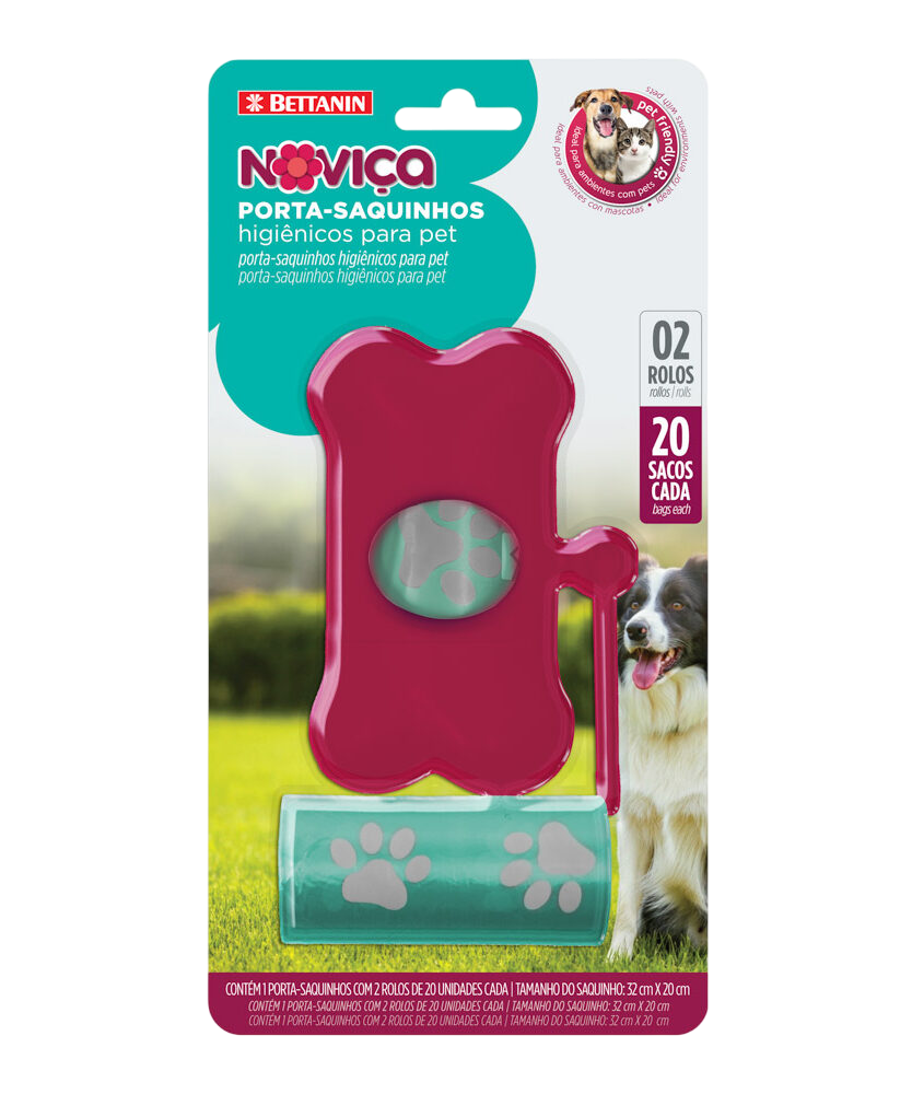PORTA SAQUINHOS HIGIÊNICOS PARA PET NOVIÇA
