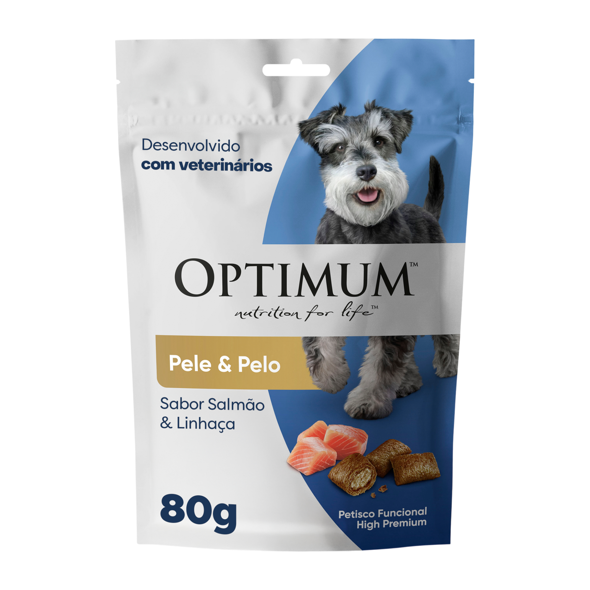 OPTIMUM DOG SACHÊ CARNE PELE E PELO 80G