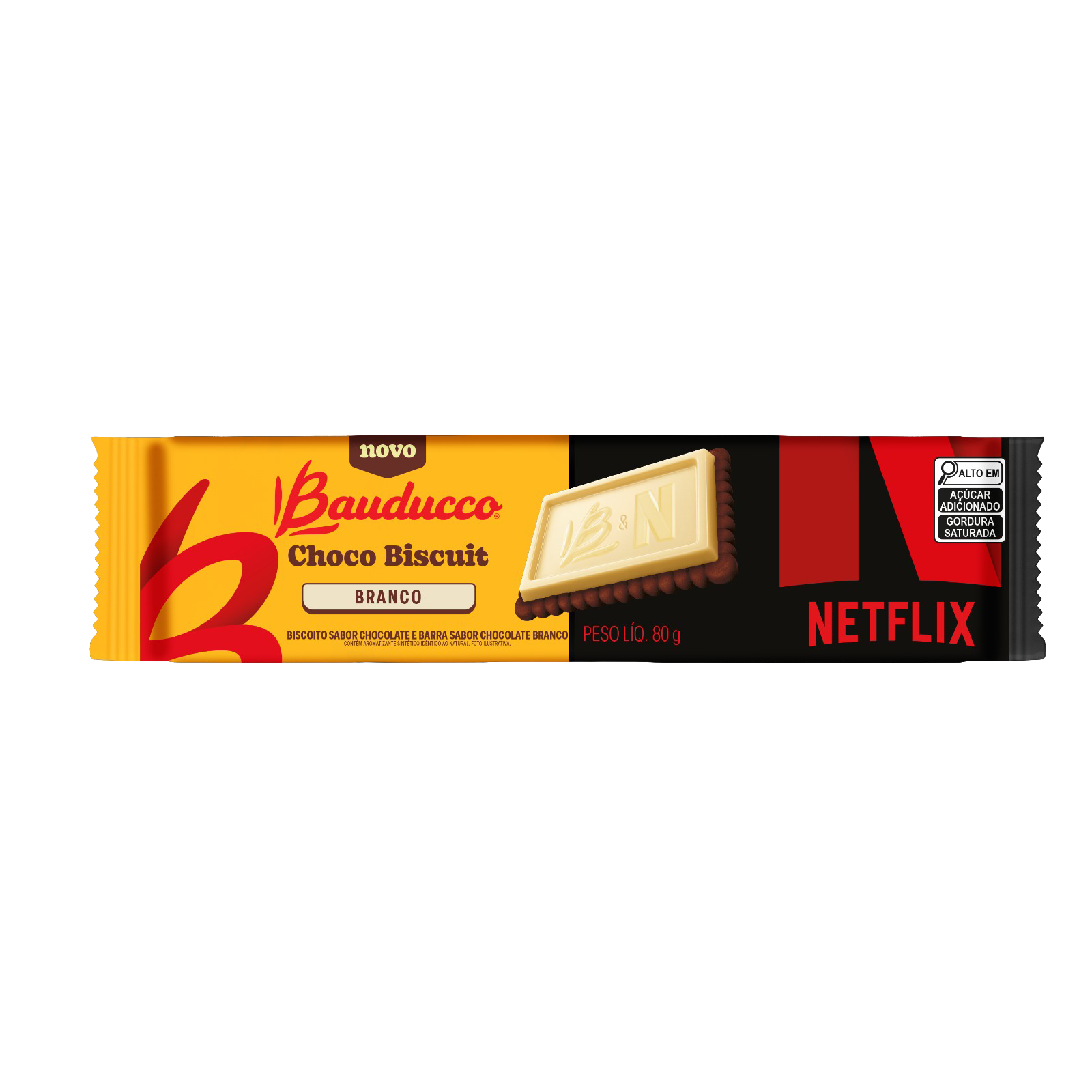 BISCOITO BAUDUCCO CHOCOBISCUIT NETFLIX 80GR