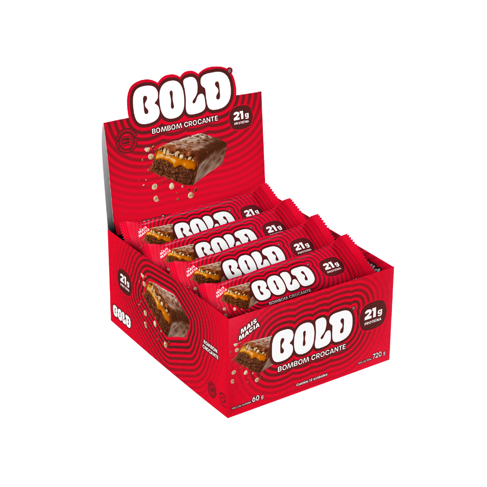 BARRA DE PROTEÍNA BOLD BOMBOM CROCANTE 720X60G