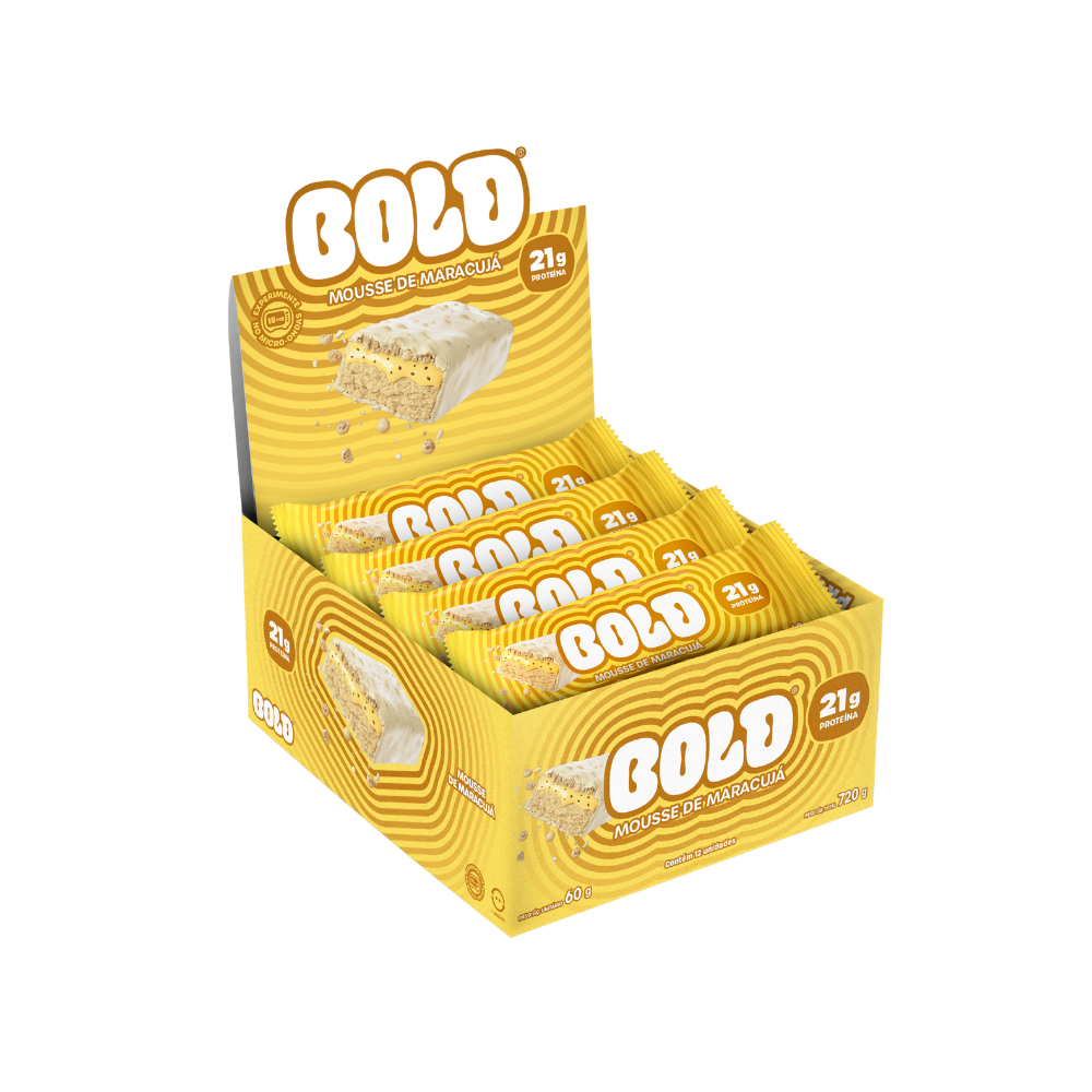 BARRA DE PROTEÍNA BOLD MOUSSE DE MARACUJÁ 720X60G