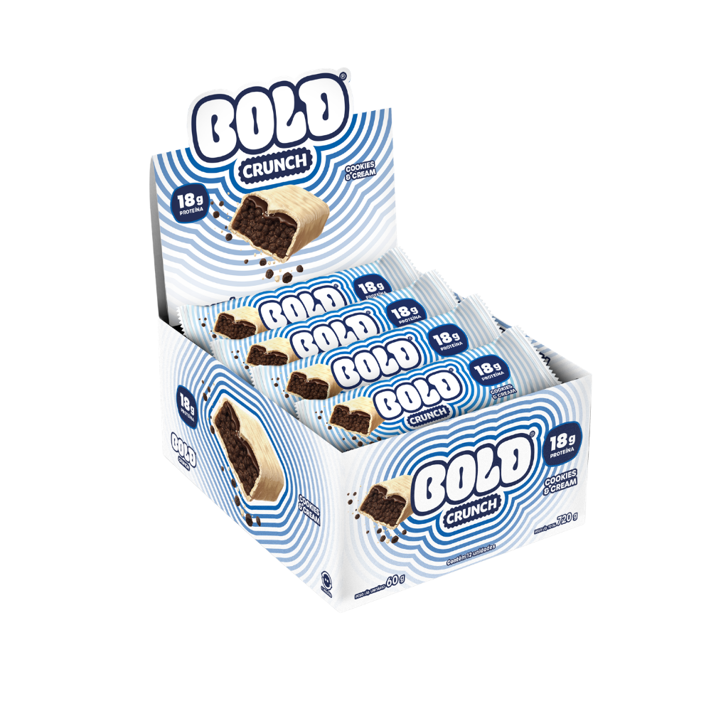 BARRA DE PROTEÍNA BOLD CRUNCH COOKIES & CREAM 60G