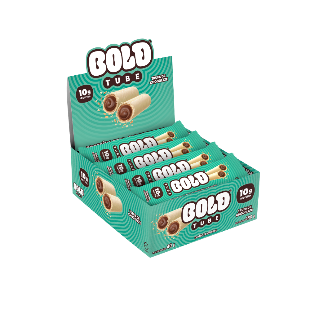TUBO WAFER RECHEADO BOLD TUBE TRUFA 480X40G