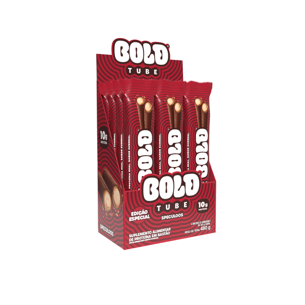 TUBO WAFER RECHEADO BOLD TUBE SPECULOOS 480X40G