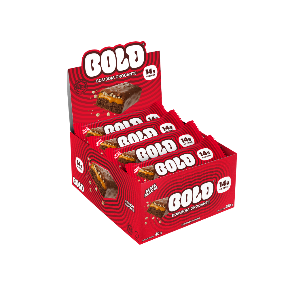 BARRA DE PROTEÍNA BOLD BOMBOM CROCANTE 480X40G