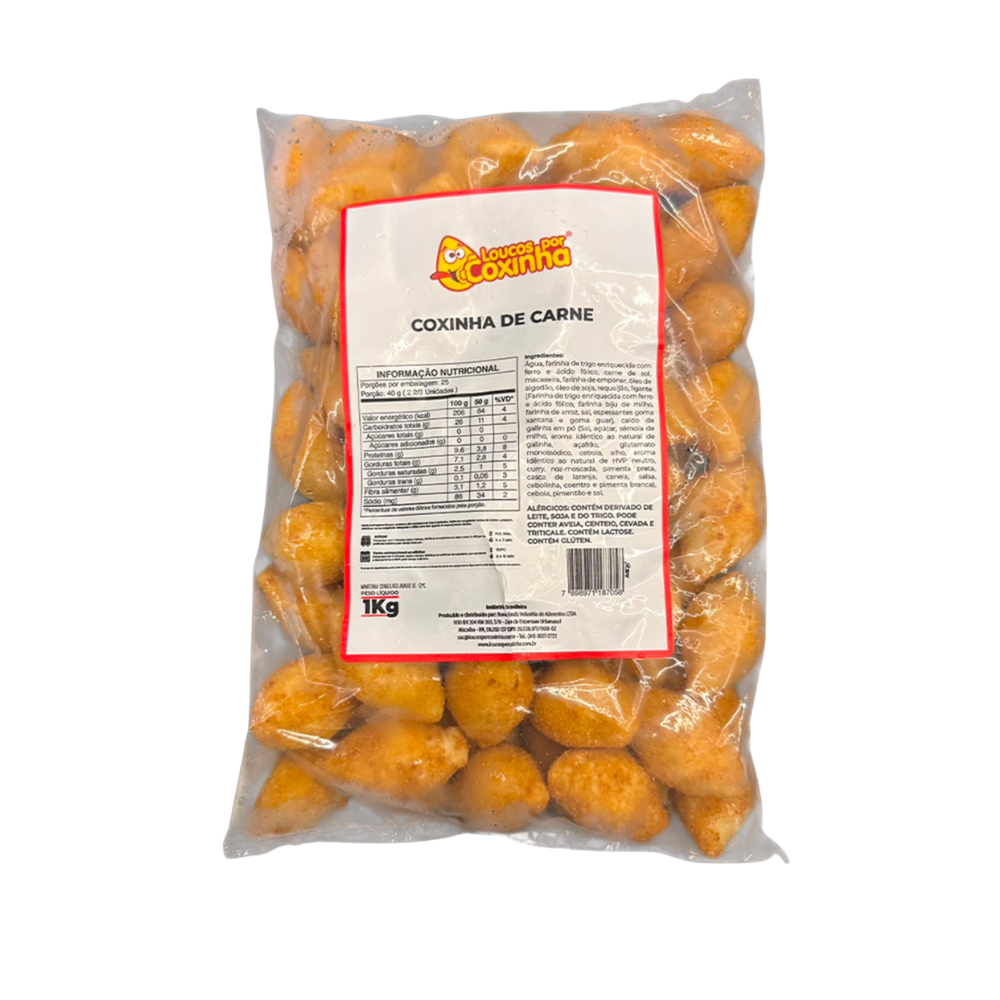 COXINHA DE CARNE LOUCOS POR COXINHA 1KG
