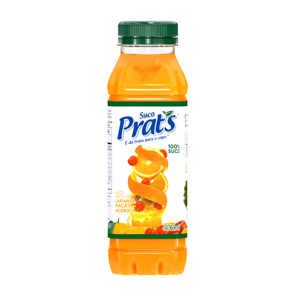 SUCO MISTO DE LARANJA, ACEROLA E MAÇÃ 300ML