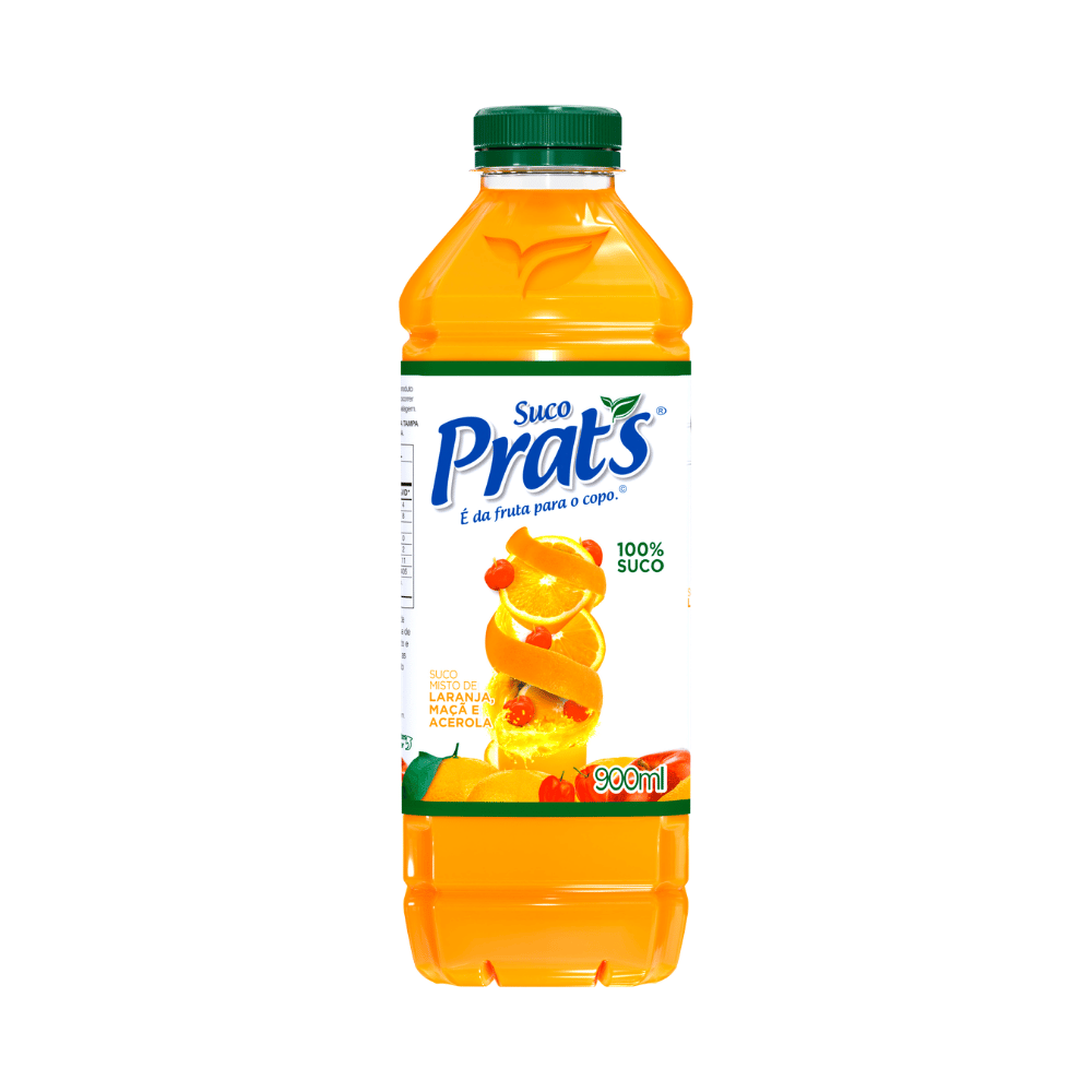 SUCO MISTO DE LARANJA, ACEROLA E MAÇÃ PRAT S 900 ML