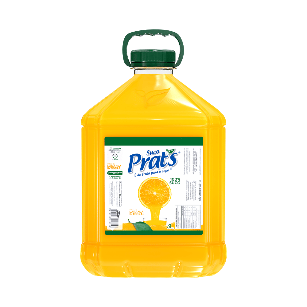 SUCO DE LARANJA INTEGRAL PRAT S 3 LITROS