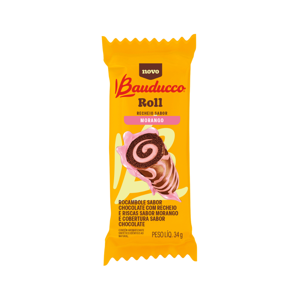 BOLINHO ROLL BAUDUCCO MORANGO 15X34G
