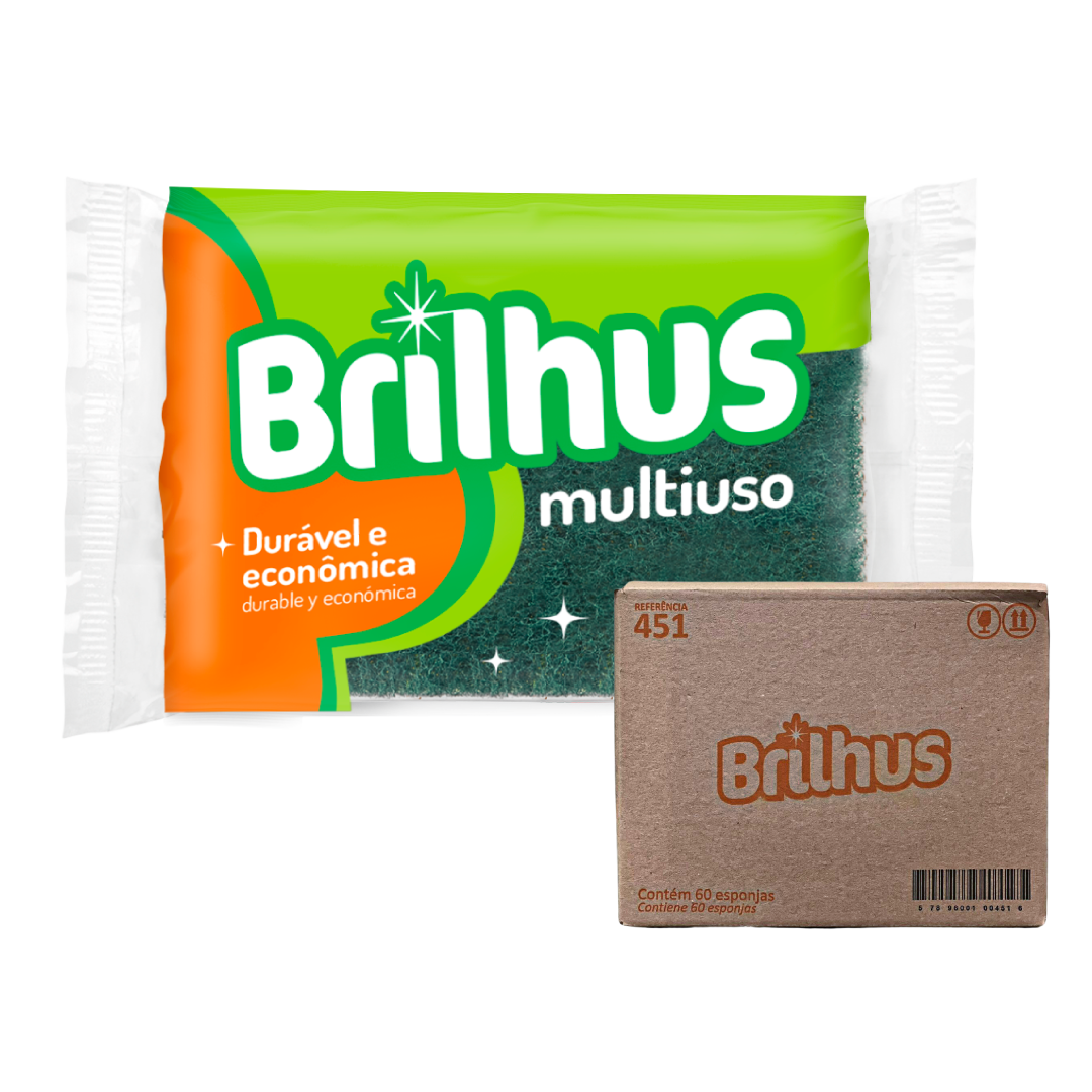 ESPONJA BRILHUS MULTIUSO 60 UND
