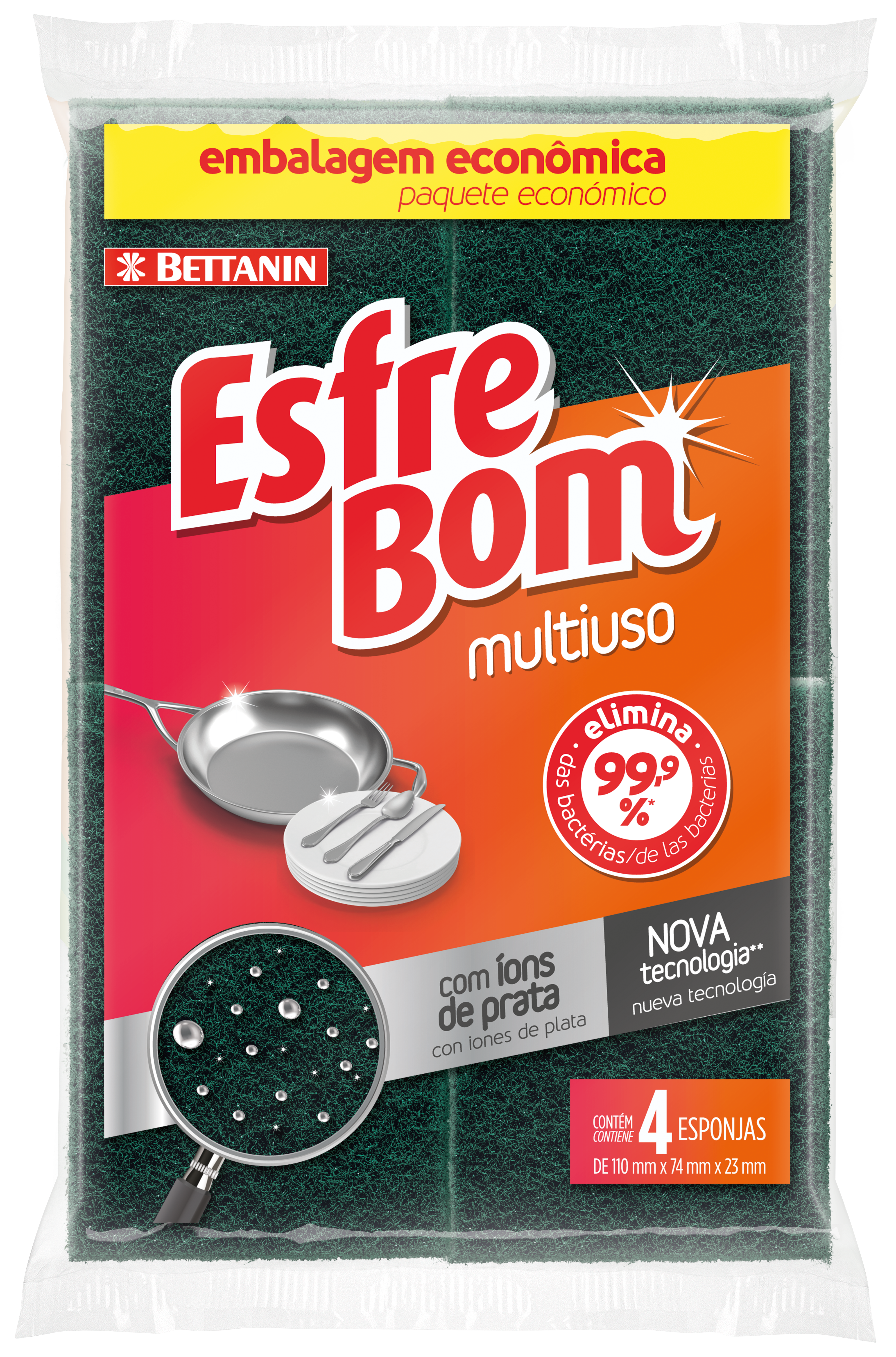 ESPONJA MULTIUSO ESFREBOM EMBALAGEM ECONÔMICA