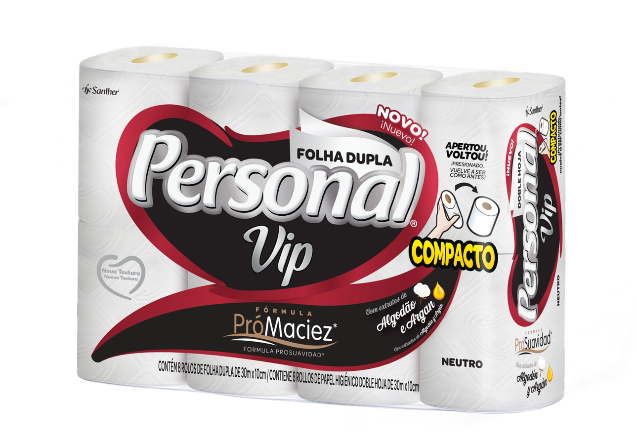 PAPEL HIGIÊNICO PERSONAL VIP CUBO NEUTRO 8X30M
