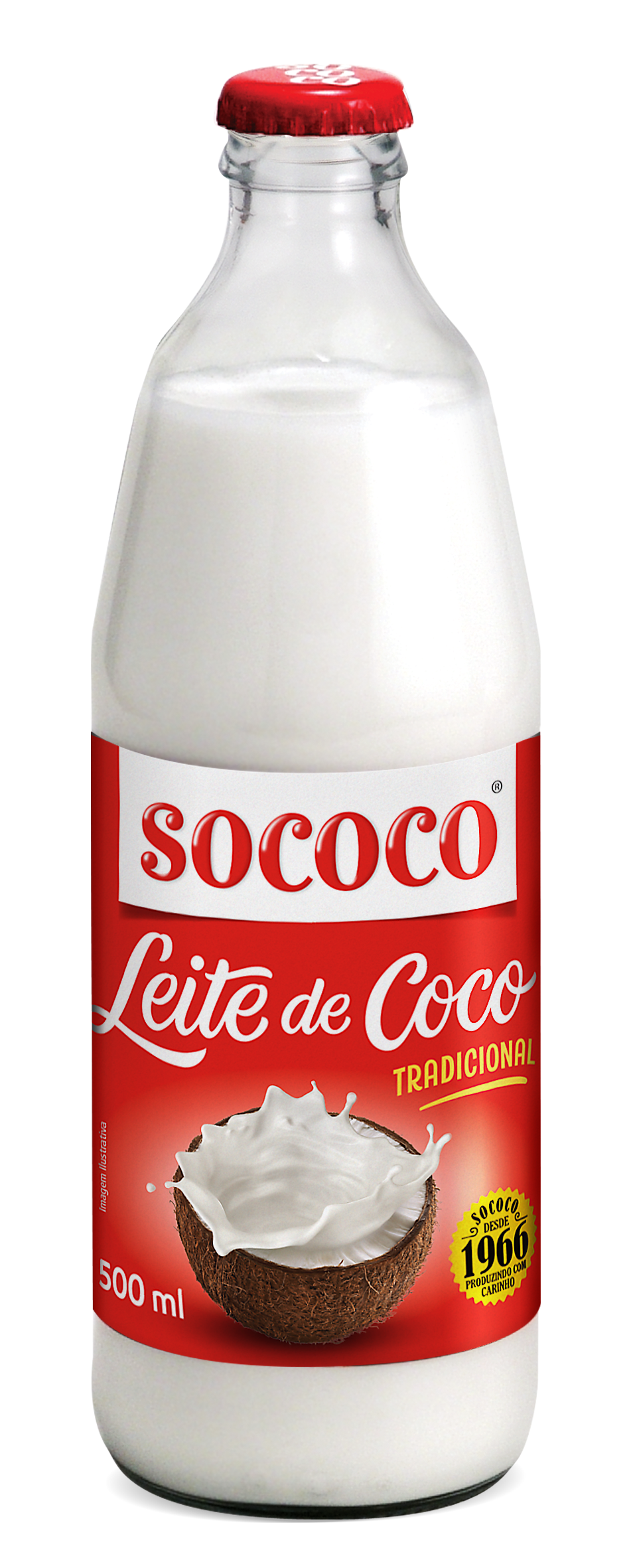 LEITE DE COCO SOCOCO TRADICIONAL VIDRO 500ML