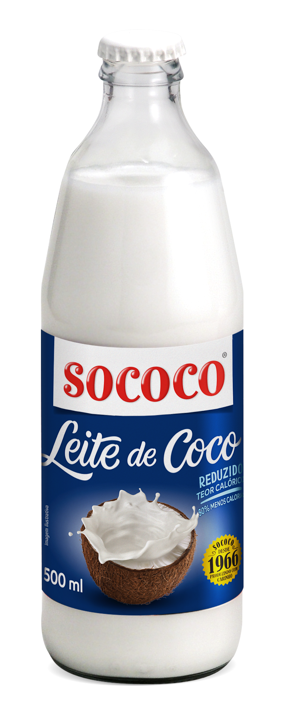 LEITE DE COCO SOCOCO LIGHT VIDRO 500ML
