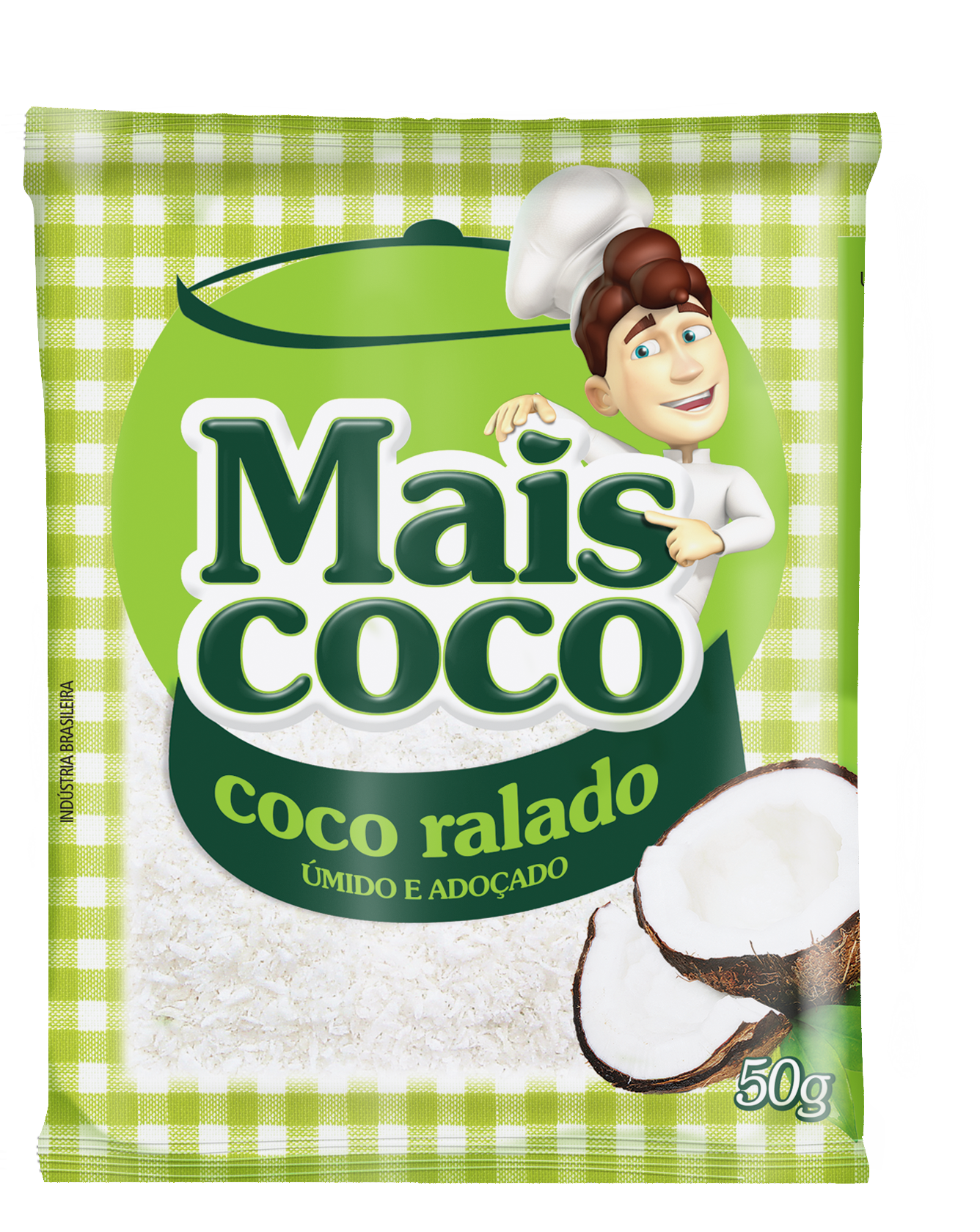 COCO RALADO MAIS COCO ÚMIDO ADOÇADO 50G