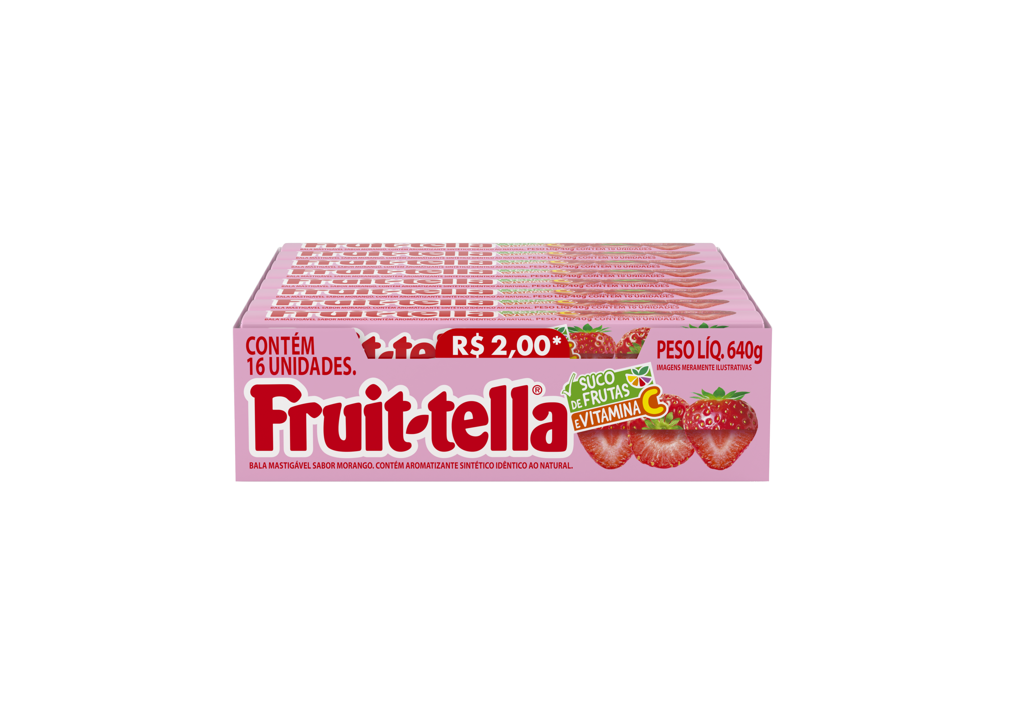 FRUITTELLA MORANGO DISPLAY 16X40G 640G