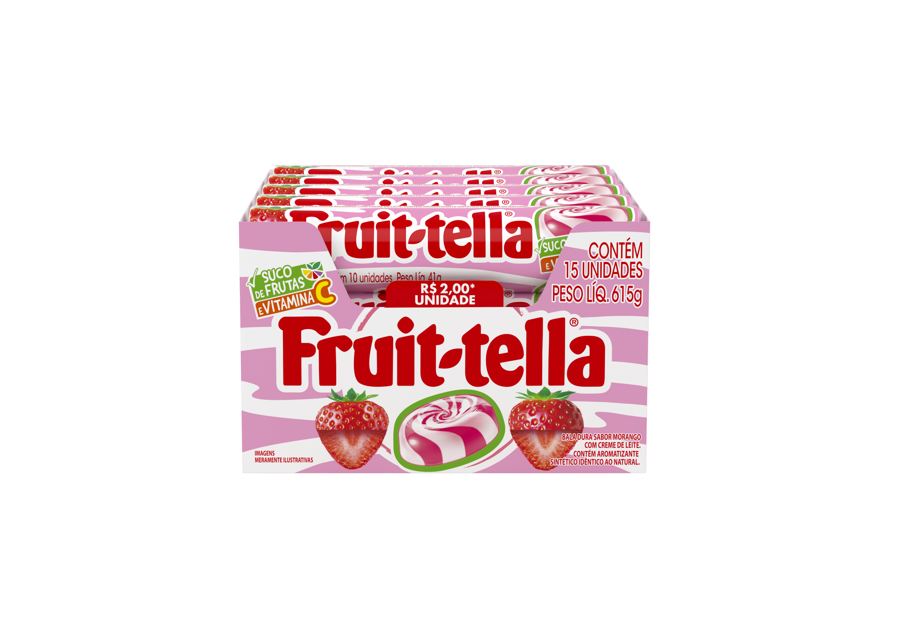 FRUITTELLA MORANGO DISPLAY 15X41G 615G