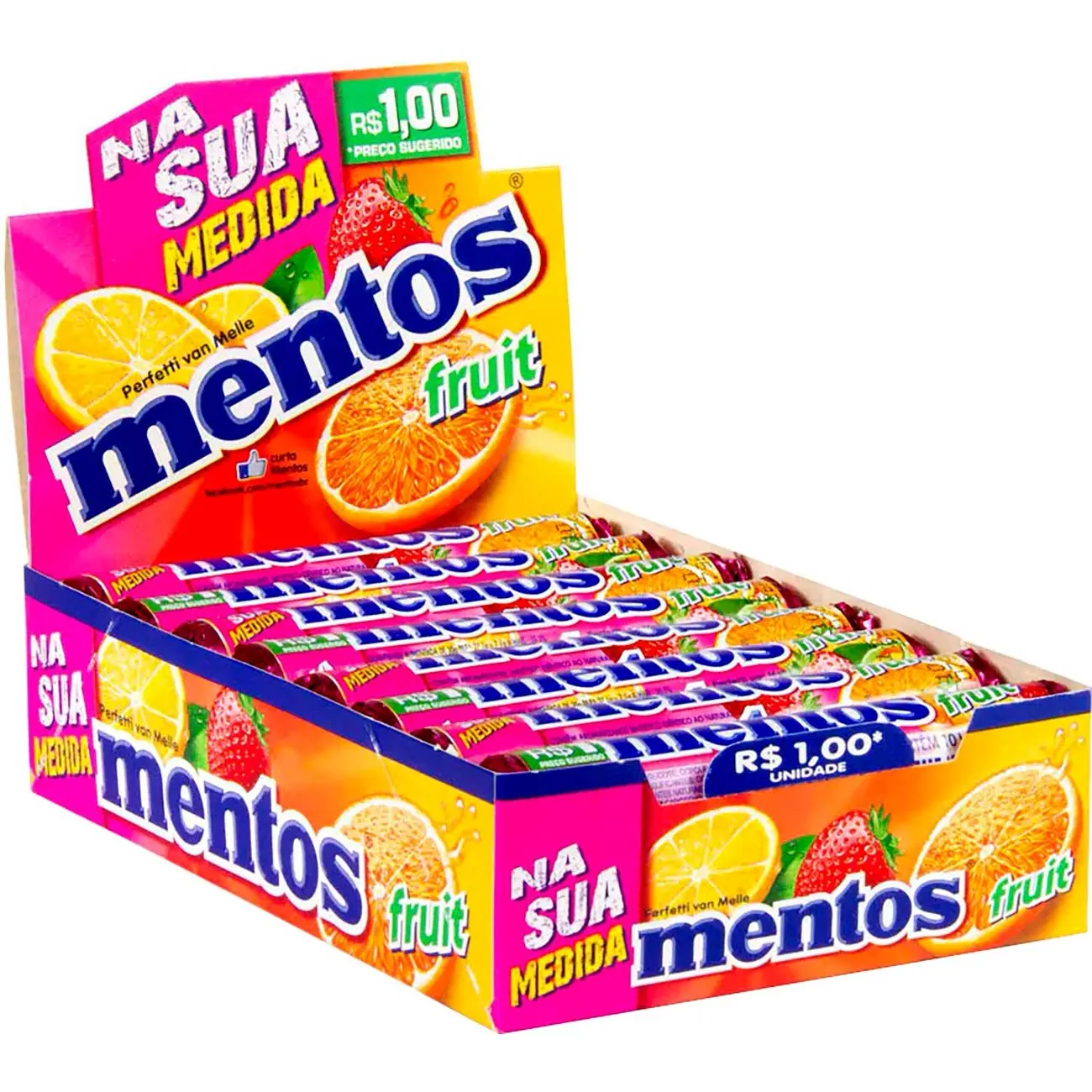MENTOS STICK FRUIT 16X37,5G 600G