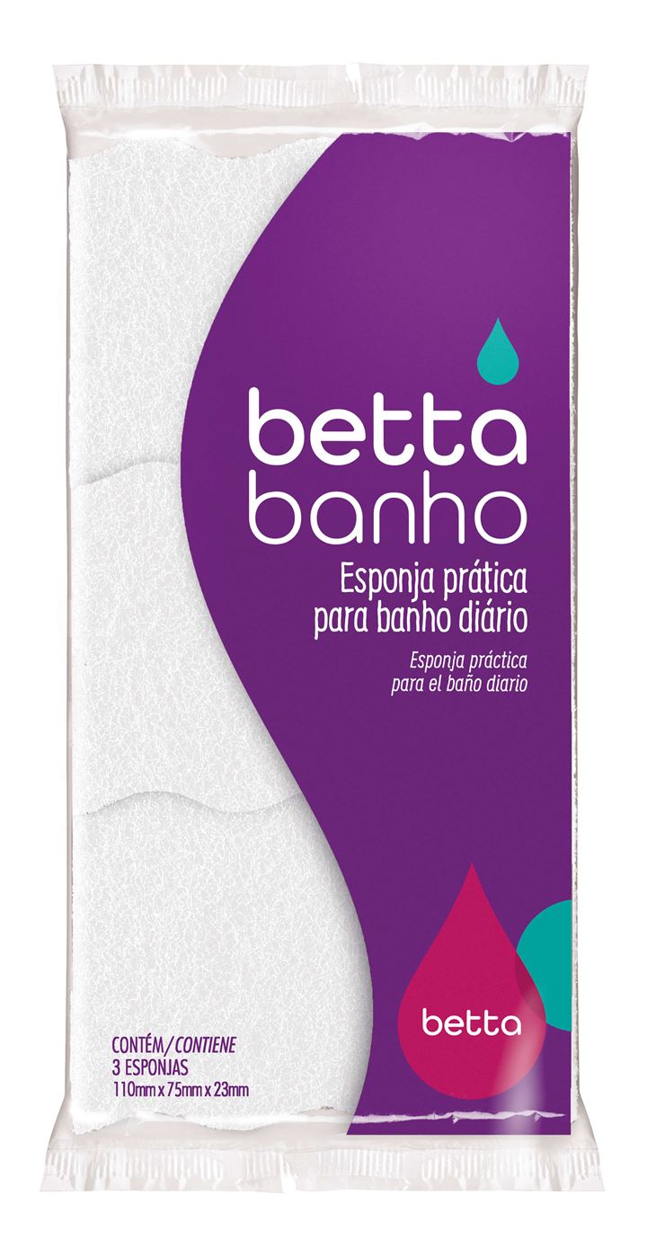 ESPONJA PARA BANHO BETTA BANHO LV3 PG2