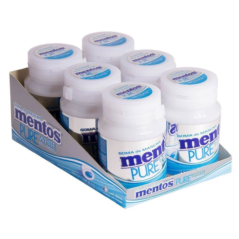 MENTOS PURE WHITE MENTA 6X56G 336G